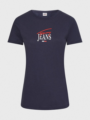 Tommy Jeans dámské tmavě modré triko - L (C87)