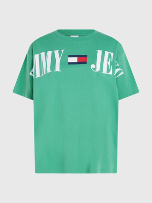 Tommy Jeans dámské zelené tričko - XS (LY3)