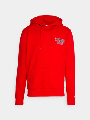 Tommy Jeans pánská červená mikina - XXL (XNL)