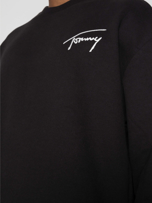 Tommy Jeans pánská černá mikina SIGNATURE CREW - S (BDS)
