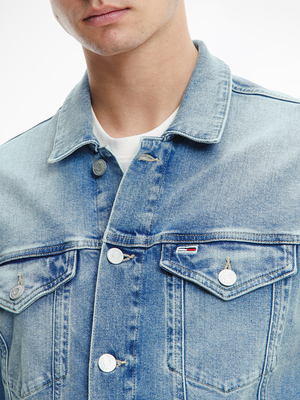 Tommy Jeans pánská světle modrá džínová bunda - M (1AB)