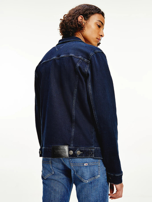 Tommy Jeans pánská tmavě modrá džínová bunda - XXL (1BZ)