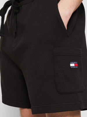 Tommy Jeans pánské černé teplákové šortky - L (BDS)