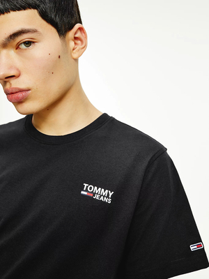 Tommy Jeans pánské černé tričko - S (BDS)