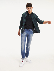 Tommy Jeans pánské černé polo tričko  - S (078)