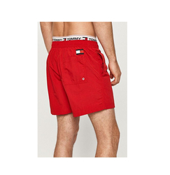 Tommy Jeans pánské červené plavky MEDIUM DRAWSTRING - S (XLG)