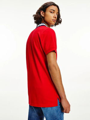 Tommy Jeans pánské červené polo triko - L (XNL)