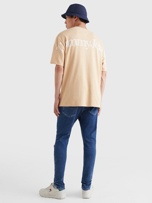 Tommy Jeans pánské béžové triko  - M (AB4)
