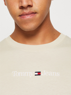 Tommy Jeans pánské béžové triko - XL (ACI)
