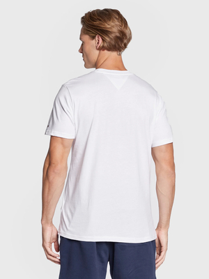 Tommy Jeans pánské bílé tričko ENTRY VERTICLE - L (YBR)