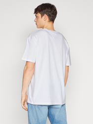 Tommy Jeans pánské bílé tričko LINEAR LOGO - S (YBR)