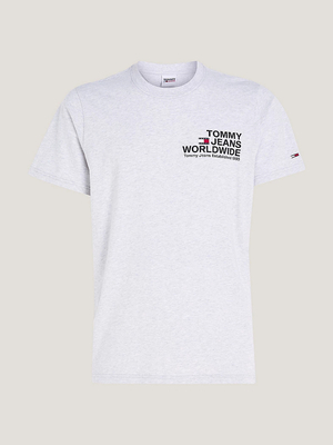 Tommy Jeans pánské bílé triko  - M (YBR)