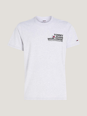 Tommy Jeans pánské bílé triko  - XL (YBR)