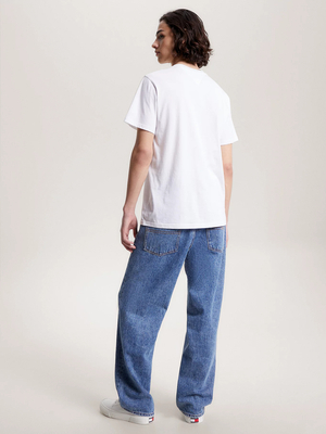 Tommy Jeans pánské bílé triko  - XL (YBR)