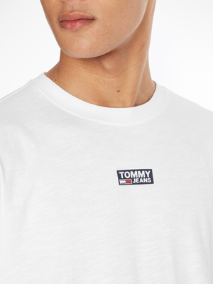 Tommy Jeans pánské bílé triko BOX CORP LOGO - M (YBR)