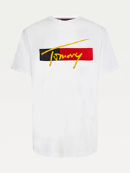 Tommy Jeans pánské bílé triko DROP SHOULDER TEE - L (YBR)