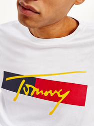 Tommy Jeans pánské bílé triko DROP SHOULDER TEE - S (YBR)