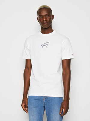 Tommy Jeans pánské bílé triko SIGNATURE  - M (YBR)