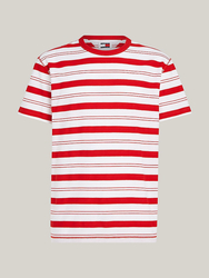 Tommy Jeans pánské bílo-červené tričko - M (XNL)
