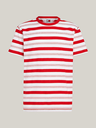 Tommy Jeans pánské bílo-červené tričko - L (XNL)