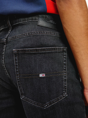 Tommy Jeans pánské tmavo šedé džíny RYAN STRAIGHT - 31/32 (1BZ)