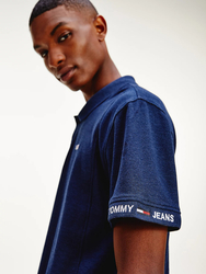 Tommy Jeans pánské tmavě modré polo triko - M (DMN)