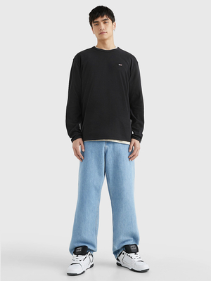 Tommy Jeans pánský černý tenký svetr - XL (BDS)
