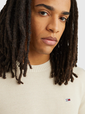 Tommy Jeans pánský béžový svetr - XL (ACI)