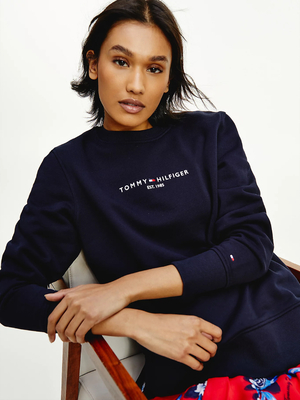 Tommy Hilfiger dámská tmavě modrá mikina - XS (DW5)