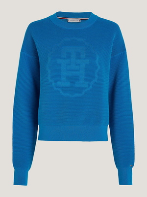 Tommy Hilfiger dámský modrý svetr - L (CZU)