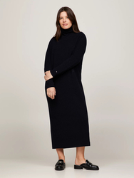 Tommy Hilfiger dámské černé vlněné šaty - XL/R (BDS)
