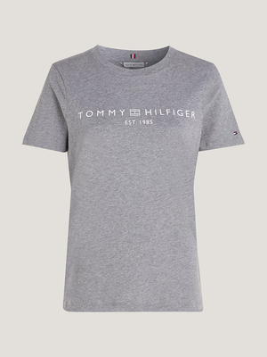 Tommy Hilfiger dámské šedé tričko - S (PJ8)