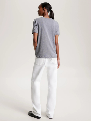 Tommy Hilfiger dámské šedé tričko - S (PJ8)