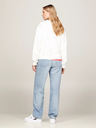 Tommy Hilfiger dámská bílá mikina - XS (YBL)