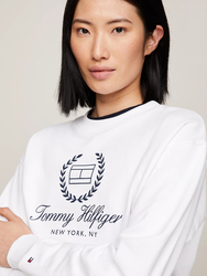 Tommy Hilfiger dámská bílá mikina  - M (YCF)