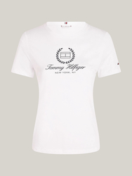 Tommy Hilfiger dámské bílé triko  - XL (YCF)