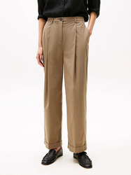 Tommy Hilfiger dámské khaki kalhoty - 34/R (GW9)