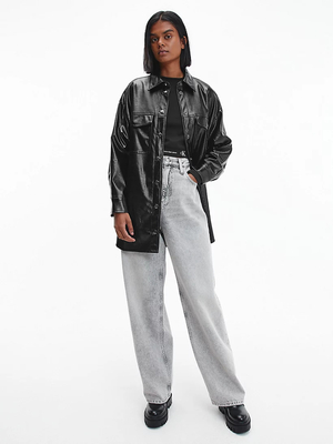 Calvin Klein dámská černá oversized košile - S (BEH)