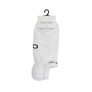 Calvin Klein dámské bílé ponožky 2pack - ONESIZE (002)