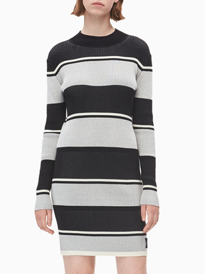 Calvin Klein dámské šedé šaty - S (0K4)
