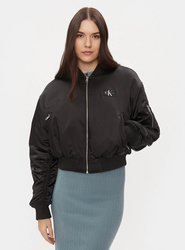 Calvin Klein dámský saténový černý bomber - S (BEH)