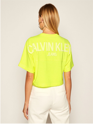 Calvin Klein dámské fosforové tričko - S (ZAA)
