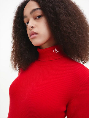 Calvin Klein dámská červené vlněné šaty - M (XL6)