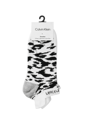 Calvin Klein dámské bílé ponožky 2 pack - ONE (WHITE)