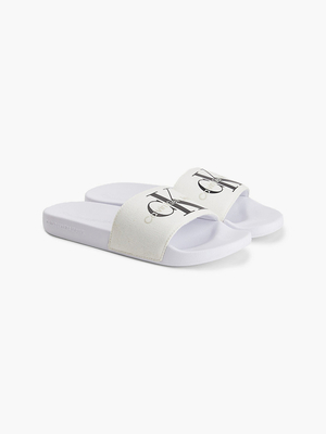 Calvin Klein dámské bílé pantofle - 38 (YAF)