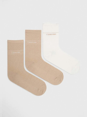 Calvin Klein dámské ponožky 3pack - ONE (002)