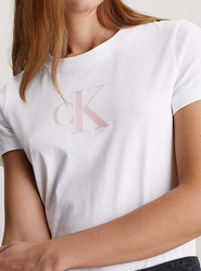 Calvin Klein dámské bílé tričko - L (0K4)