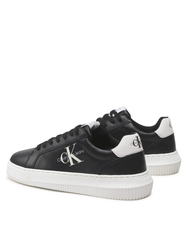 Calvin Klein pánské černé kožené tenisky CHUNKY CUPSOLE MONOLOGO - 41 (0GJ)