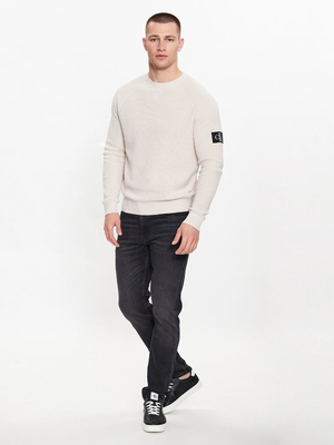 Calvin Klein pánský béžový svetr - XL (ACF)