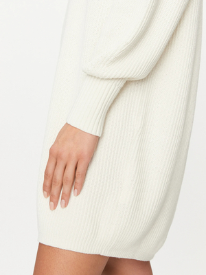 Calvin Klein dámské bílé úpletové šaty - XS (YBI)